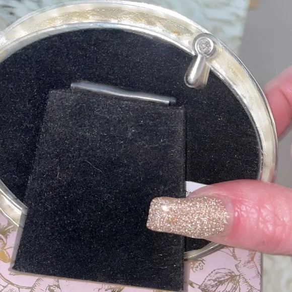 SILVER TONE DOUBLE INTERTWINED WEDDING RING PICTURE FRAME 7.5x3” PERFECT GIFT - Picture 8 of 14